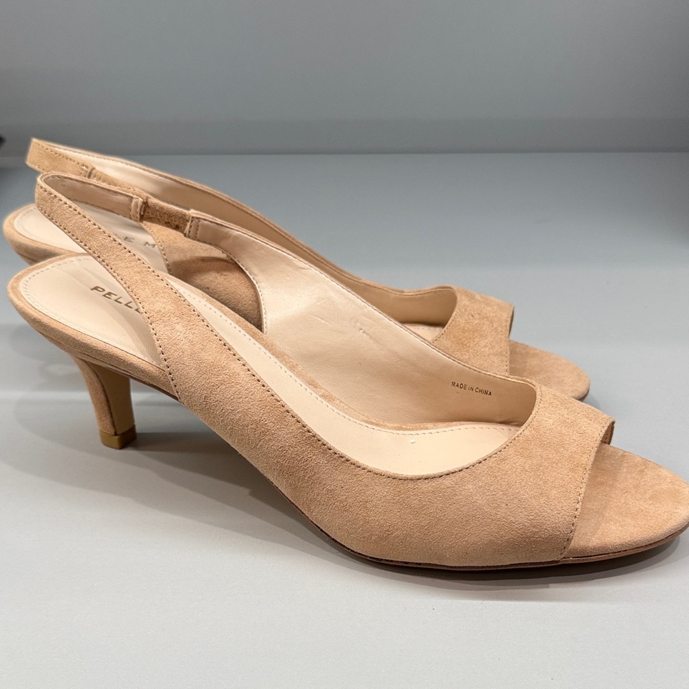 Pelle Moda Beige Slingback Heels